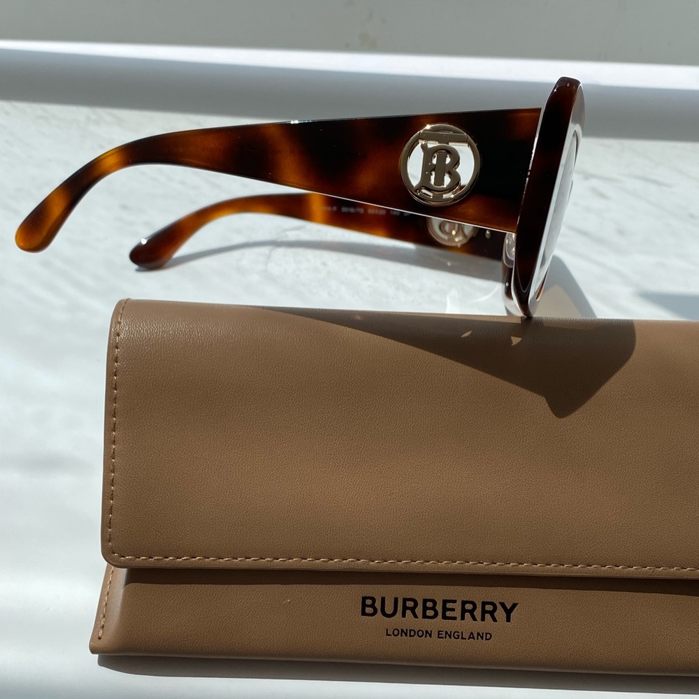 New  - Burberry Havana Brown New Be4344 3316/13 Women 4344 Sunglasses - Picture 14 of 14